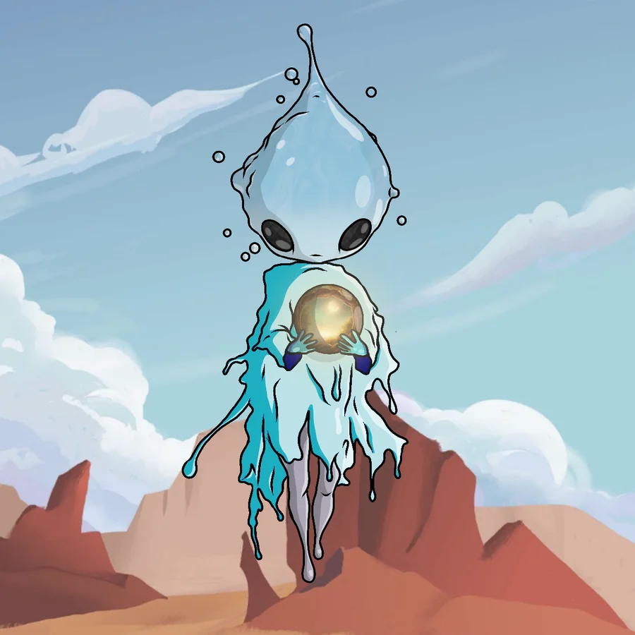 A Mote drifting, carrying the Ember fragment.